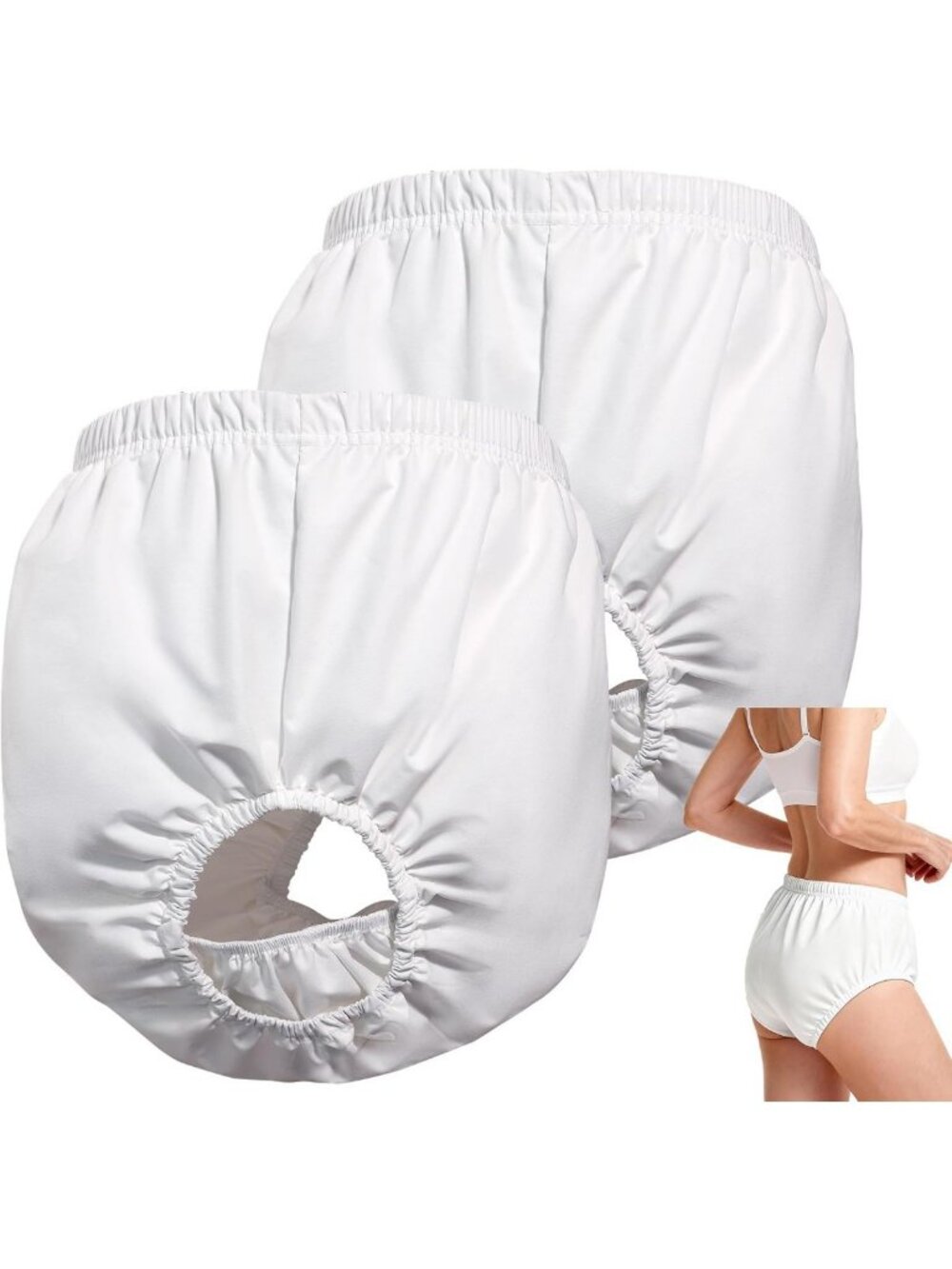 2 Pack Waterproof Reusable Adult Diaper Covers - Leak-Proof Soft Protective